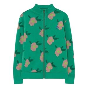 The Animals Observatory Floral Zip-Up Sweatshirt